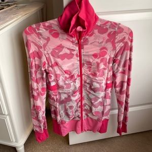 Great condition lululemon pink flower jacket size 6